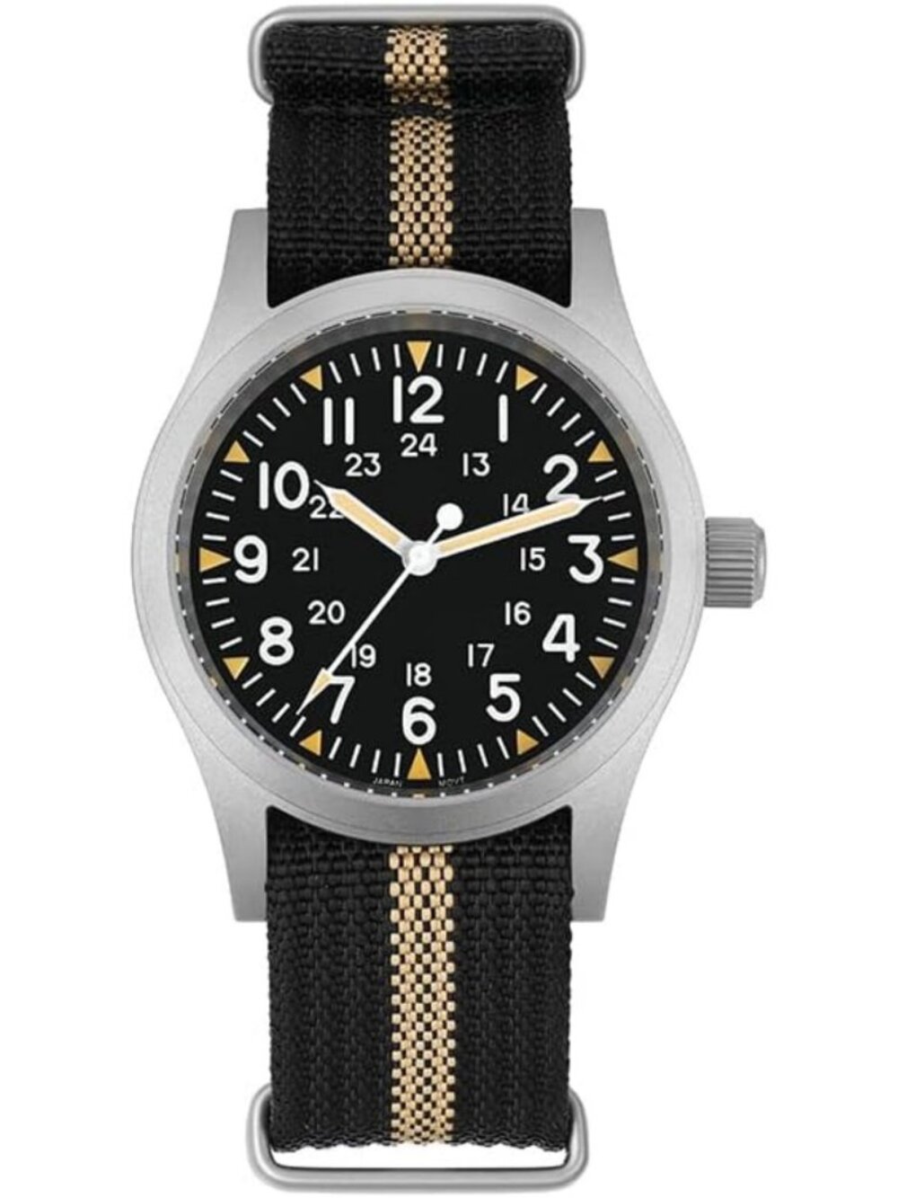 Men's 38mm Quartz Field Watch with Sweep-Hand, Durable & Stylish Outdoor